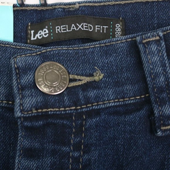 Lee 1889 Relaxed‎ Fit Straight Jeans Stretch Dark 8 Petite 8P - Picture 7 of 11